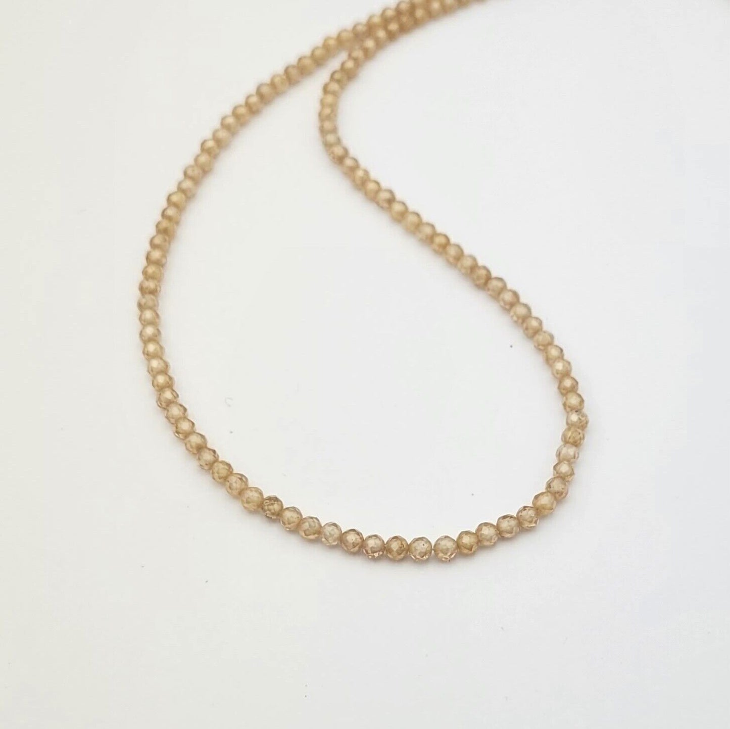 1 strand AAA+ Brown Champagne Zercon Faceted Roundel 3.2-3.3 mm Beads 42Cm