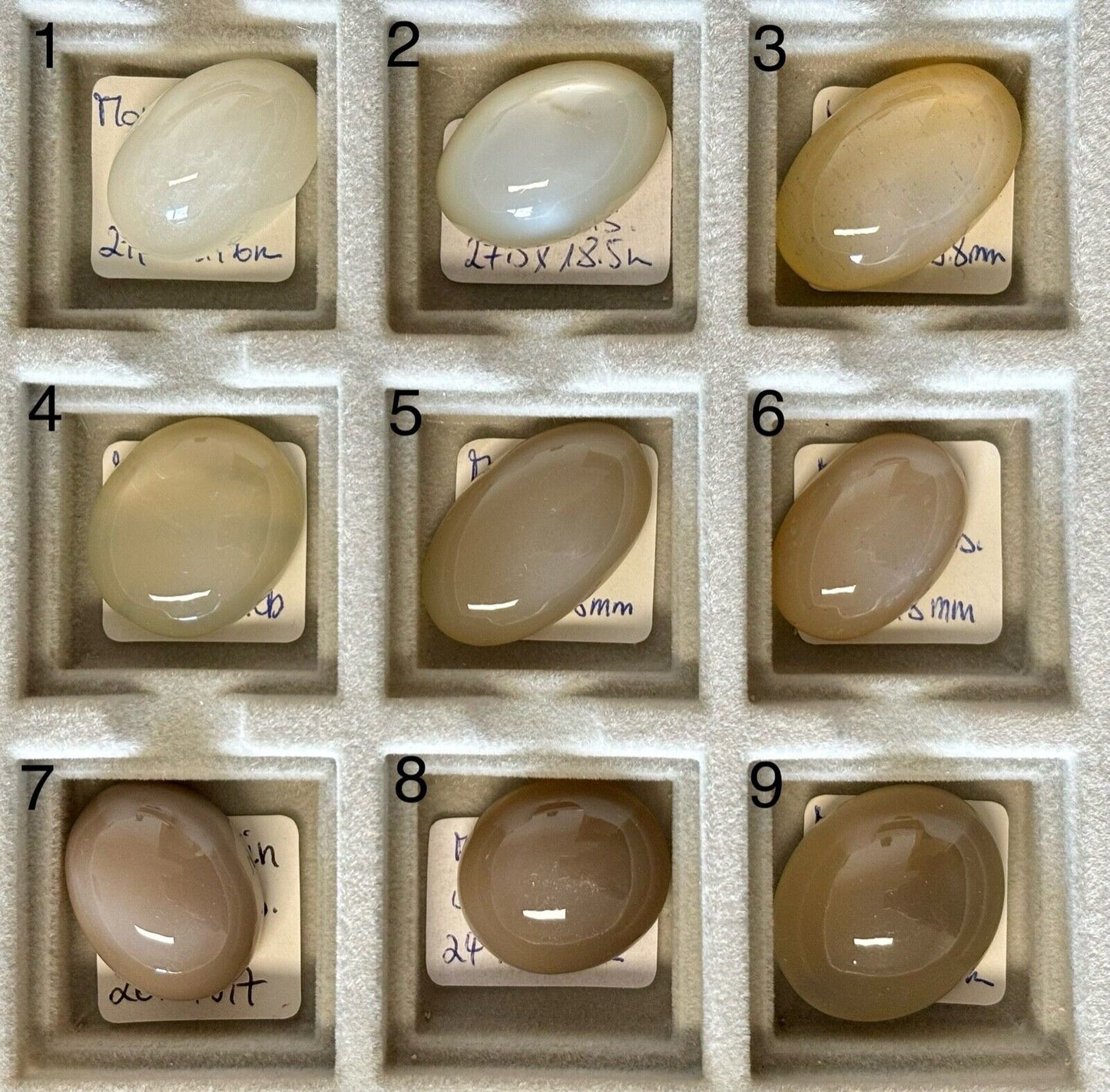1 Piece Moonstone Cabochon Multicolor Shiny Gemstones 24-31x 17-24mm Selection