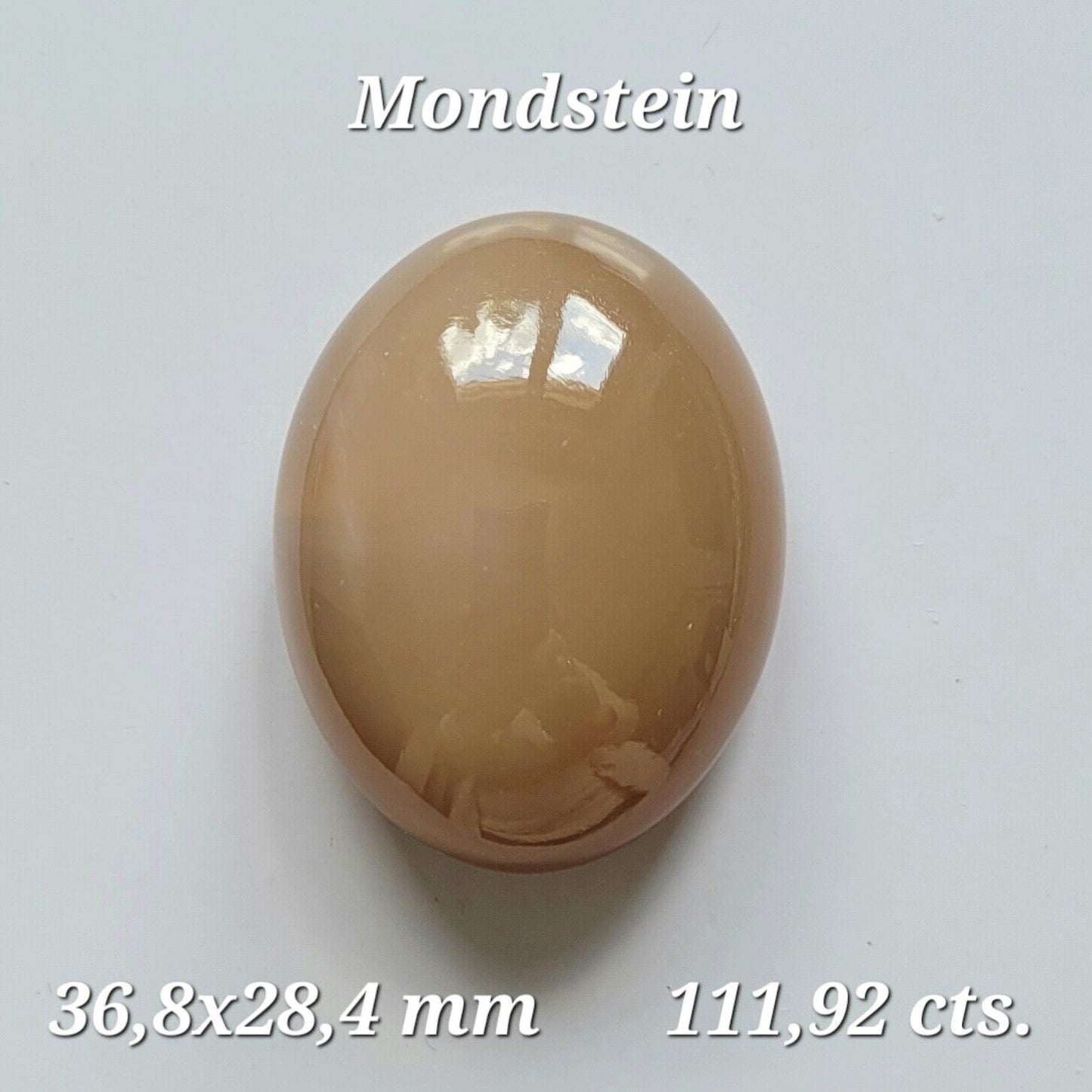 Moonstone Brown Oval Cabochon Shiny Gemstones 36.8 x 28.4 mm 111.92 Carat