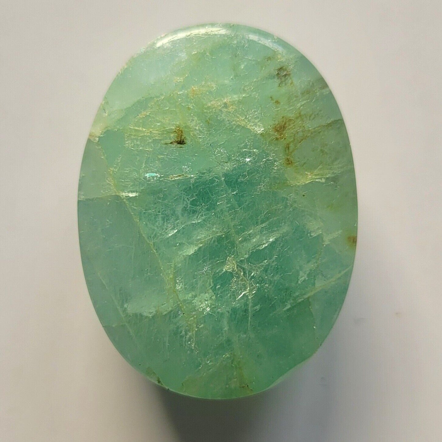 Aquamarine Blue Oval Cabochon Shiny Gemstones 30.6 x 22.6 mm 75.04 Carats Big