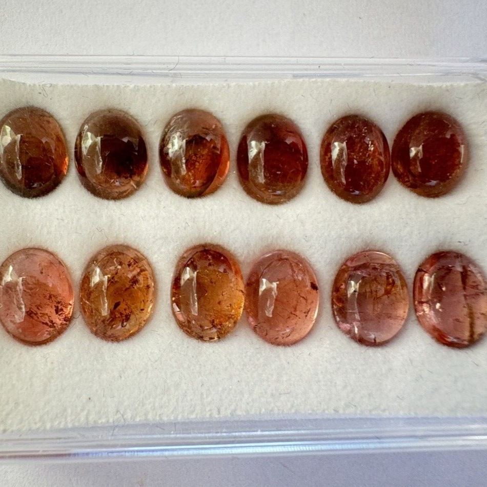 Diversity of nature In 12 tourmaline stones approx. 9mm x 7mm / 1,34cts -2,67cts
