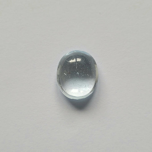 Aquamarine Blue Oval Cabochon Shiny Gemstones 14.2 x 12 mm 9.80 Carats