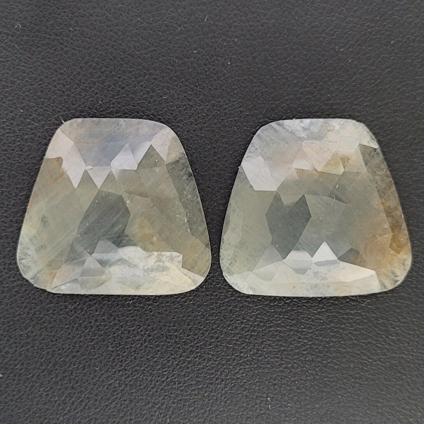 Sapphire Rose Cut Couple With Flat Back A Rare Find 41,74 Carat