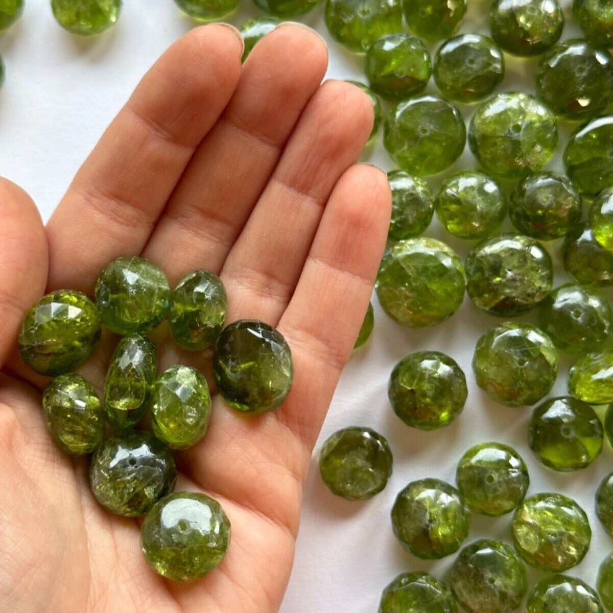 Make your Favourite Necklace yourself!! Tourmaline Round Drilled Loose Beads . 10pcs.