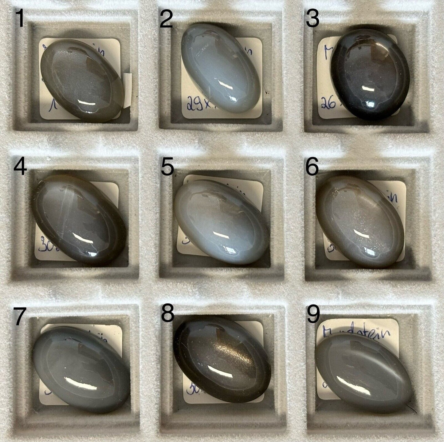 1 Piece Moonstone Cabochon Multicolor Shiny Gemstones 26-31x 17-29mm Selection