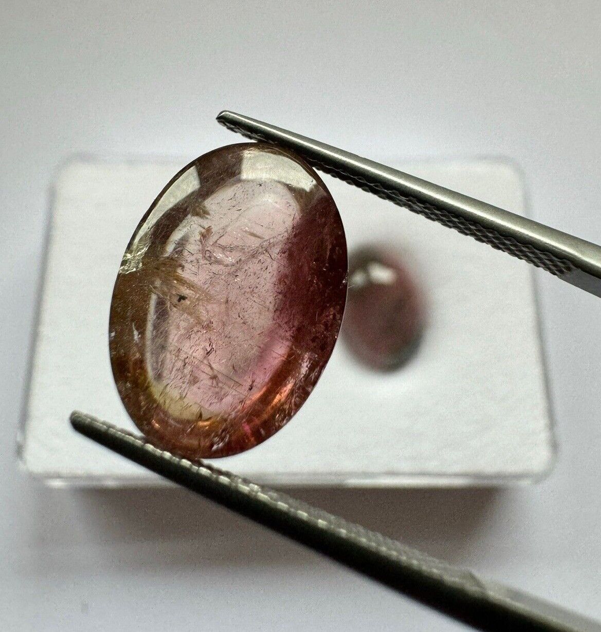 Natural Tourmaline Pair Great Colour Scheme Cabochon 14,22cts