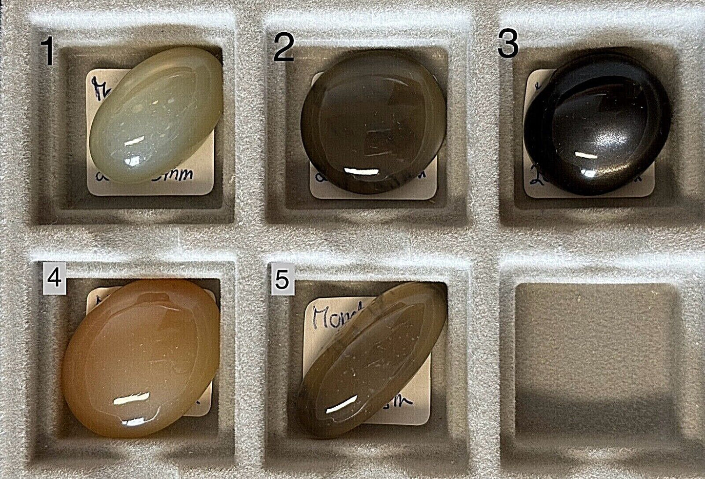 1 Piece Moonstone Cabochon Multicolor Shiny Gemstones 26-35x 15-25mm Selection