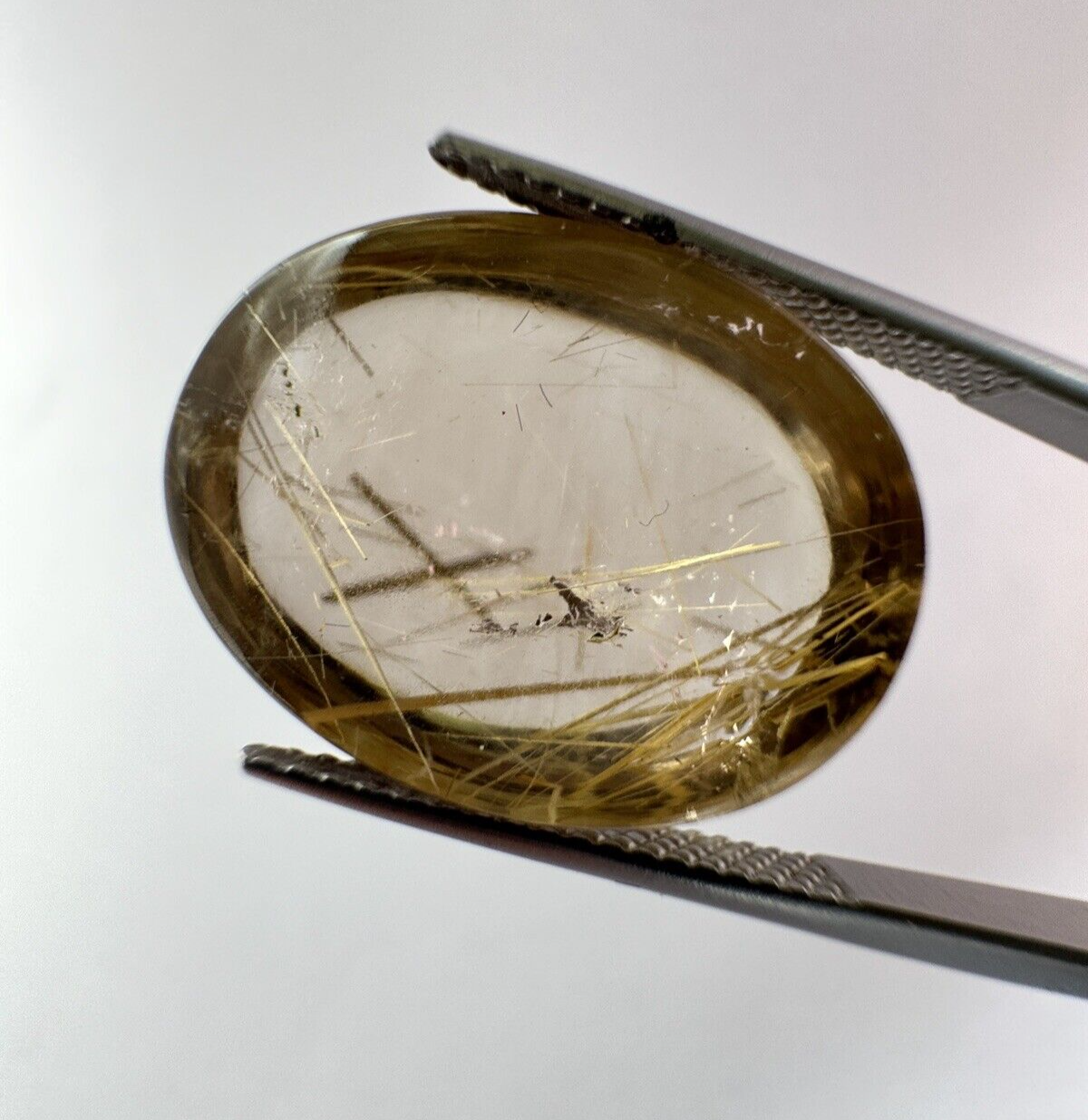 Rutil Venus hair masterpiece of nature in oval form 20mm x 15mm 22,07cts