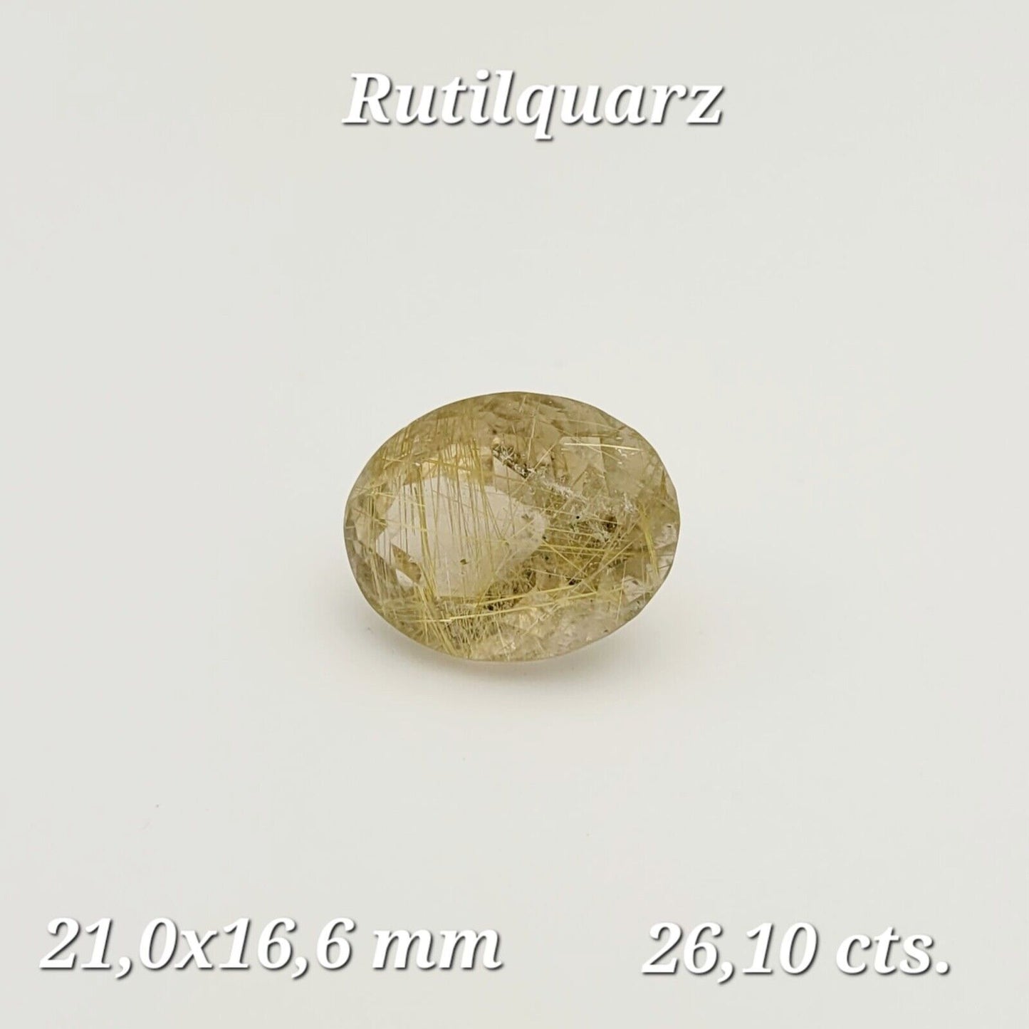 Rutile Quartz Oval Natural two-tone Faceted