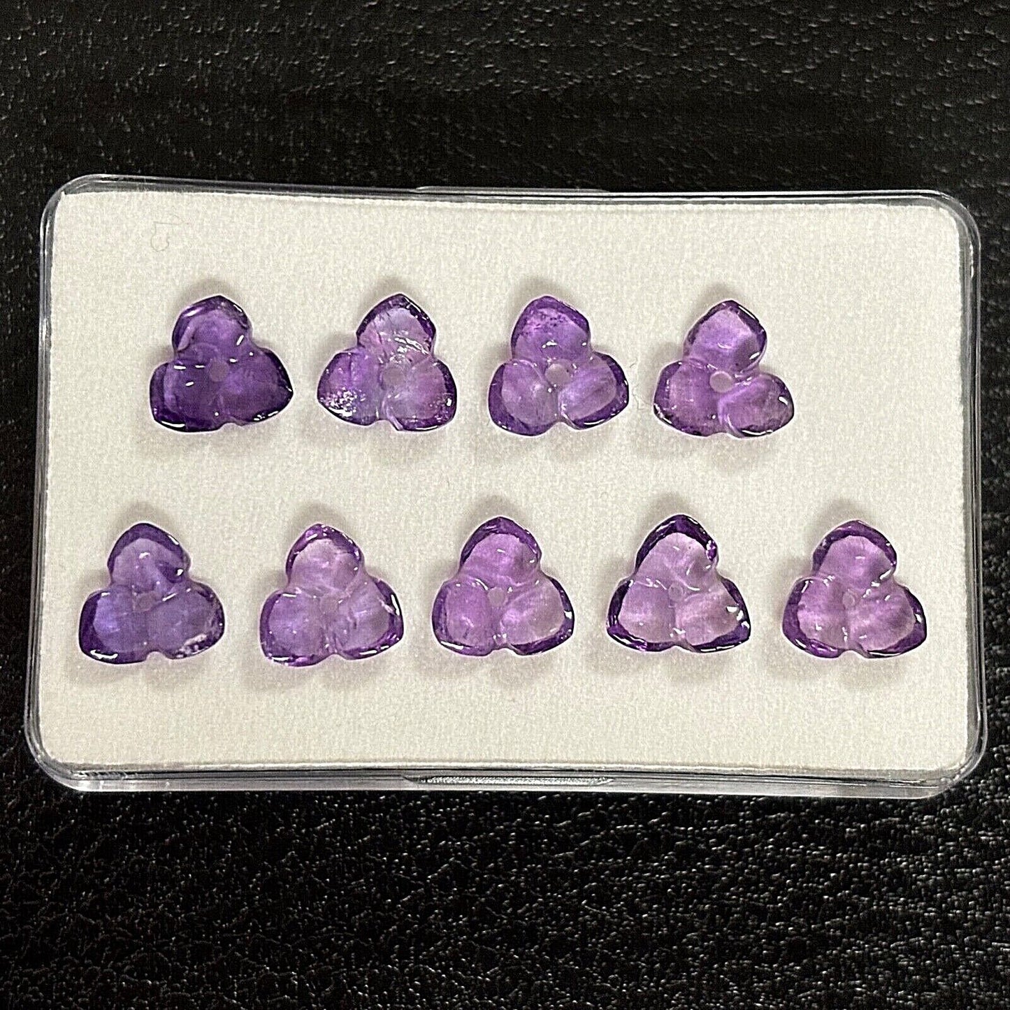 1 Piece Purple Amethyst Flower Faced With Inclusions Very Rare 1.08 Cts.