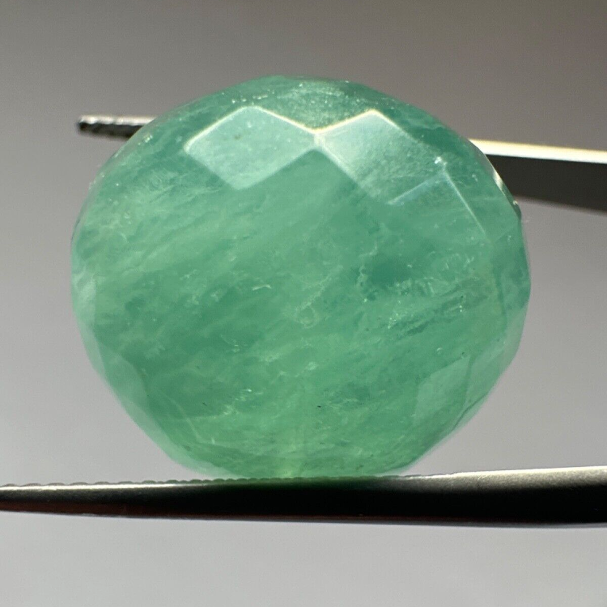 Chrysoprase Loose Beads Different Size Faceted Balls Set Of 2