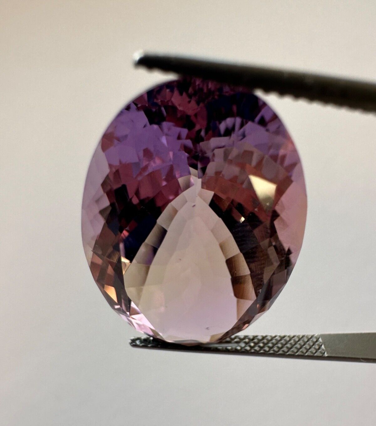 Ametrine Faceted, Multi-coloured Great Stone 23mm x 15,9mm 20,18cts