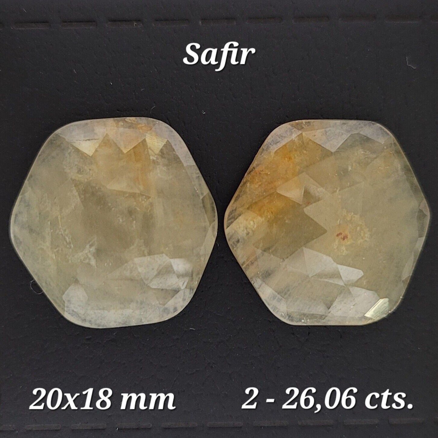 Sapphire Rose Cut Pair With Flat Back A Rare Find
