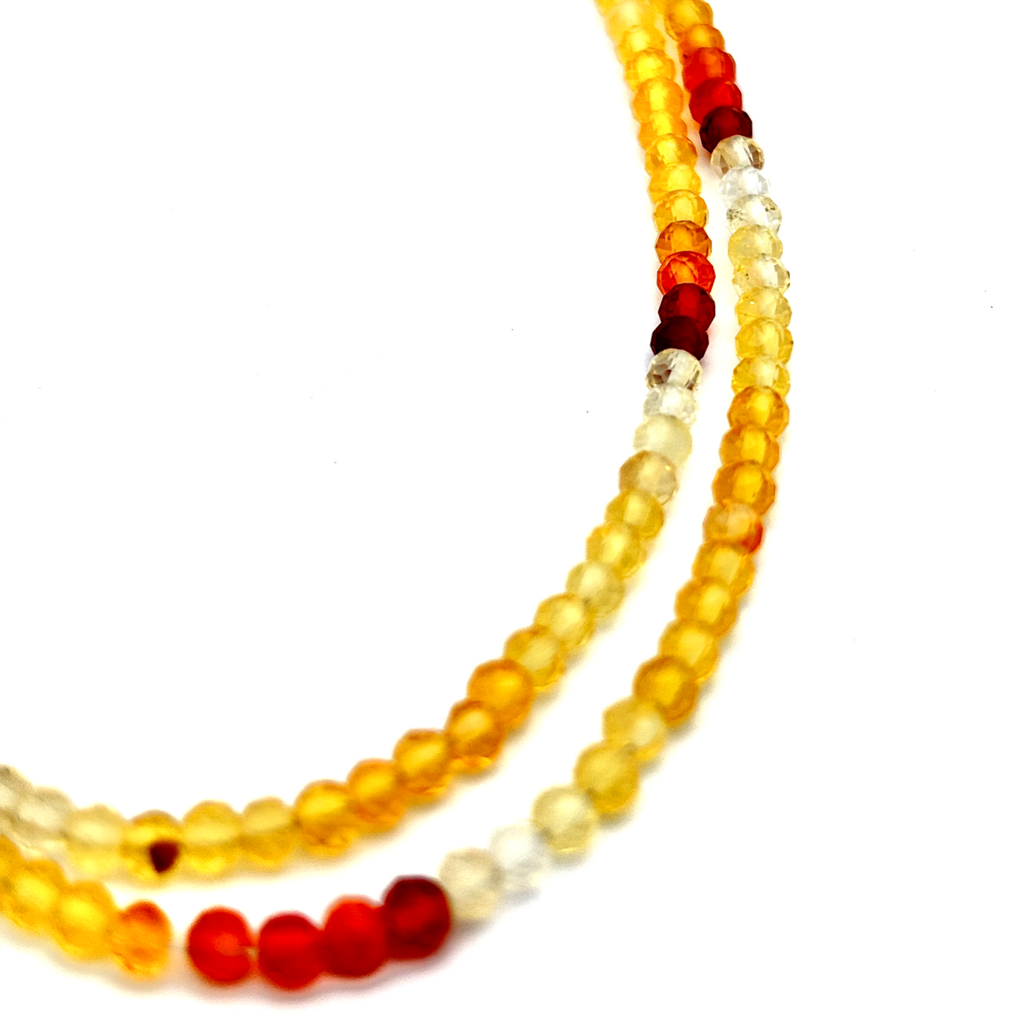 AAA+ Mexican Fire Opal Faceted Round 3mm Beads String Of 42 Cm