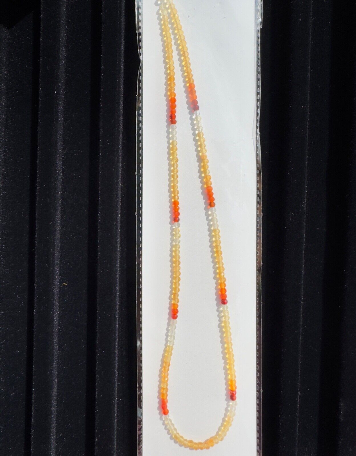 AAA+ Mexican Fire Opal Faceted Round 3mm Beads String Of 42 Cm