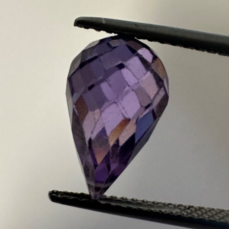 Bright Purple Amethyst Faceted Drop Drilled 12,97mm x 7,67mm 9,03cts