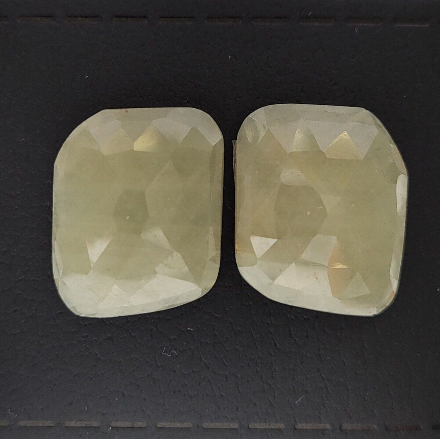 Sapphire Rose Cut Pair With Flat Back A Rare Find