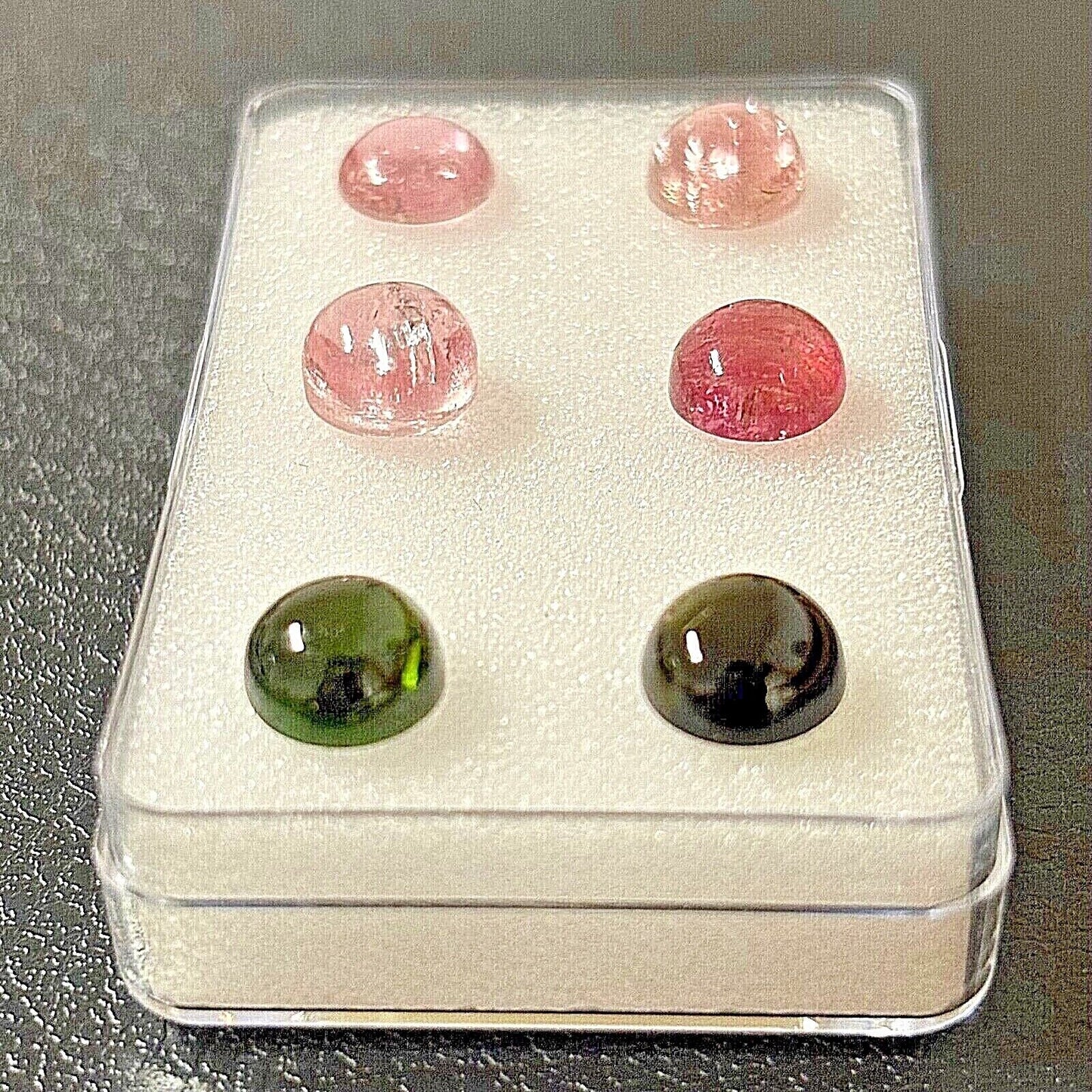 Tourmaline Round Cabochon With Inclusions Approx. 8mm 2.50 Cts.