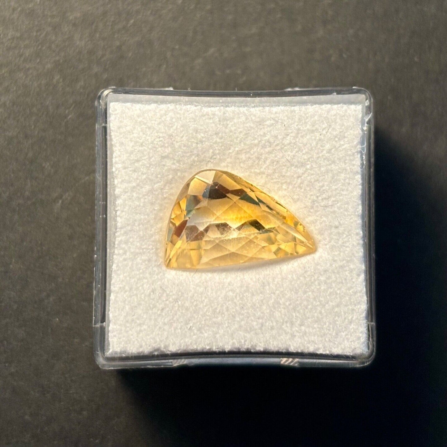 Citrine Sun Yellow Elaborate Cut Faceted 4.86 Carats