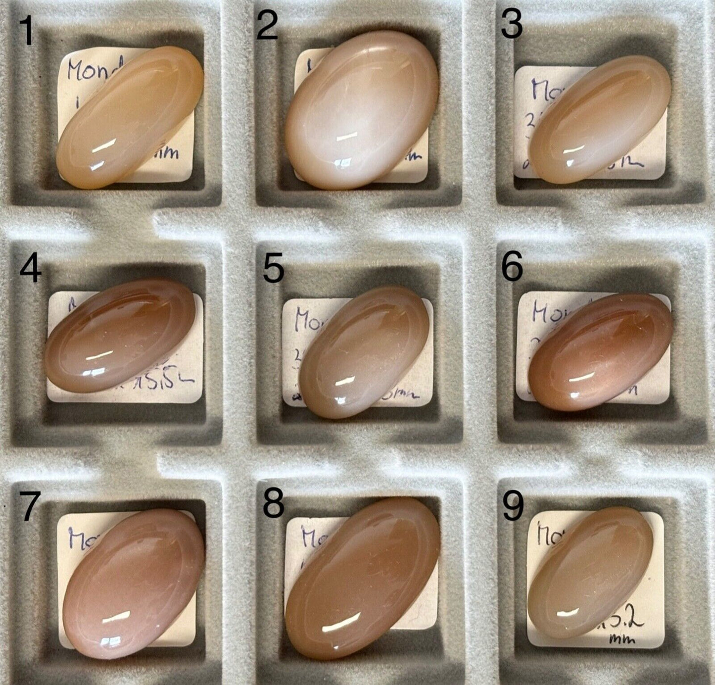 1 Piece Moonstone Cabochon Multicolor Shiny Gemstones 26-32x 14-22mm Selection