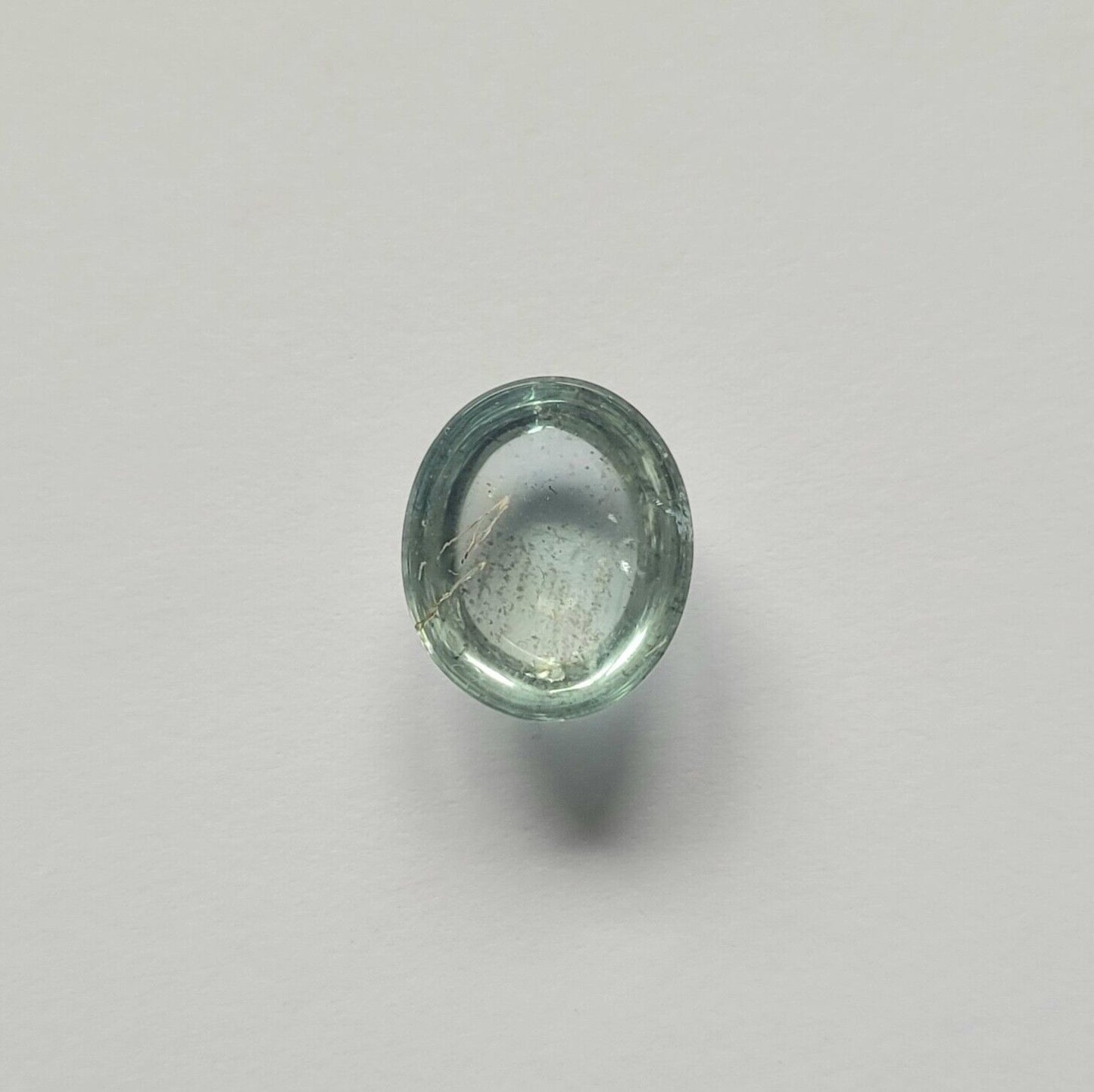 Aquamarin Blau Oval Cabochon Glänzend Edelsteine 13.2 x 11.2 mm 6.08 Carats
