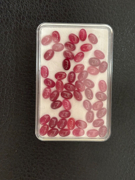1 Piece Real Ruby Red Oval Cabochons With Inclusions Selection Of 50 Pieces