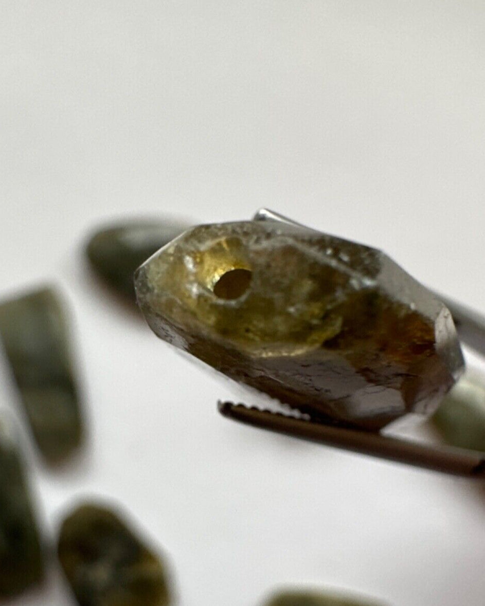 5 Huge Labradorite Fancy Beads Drilled With Great Opalescence!