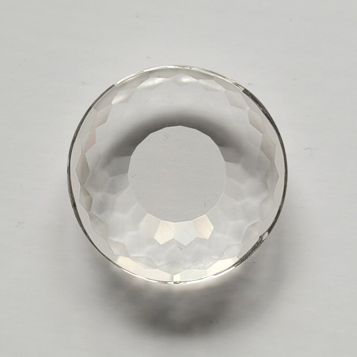 Rock Crystal White Round Faceted 27 mm 37.75 Carat Transparent Very Beautiful