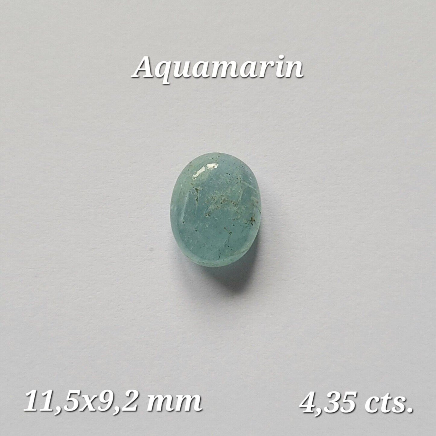 Aquamarine Natural Blue Oval Cut Cabochon Glossy
