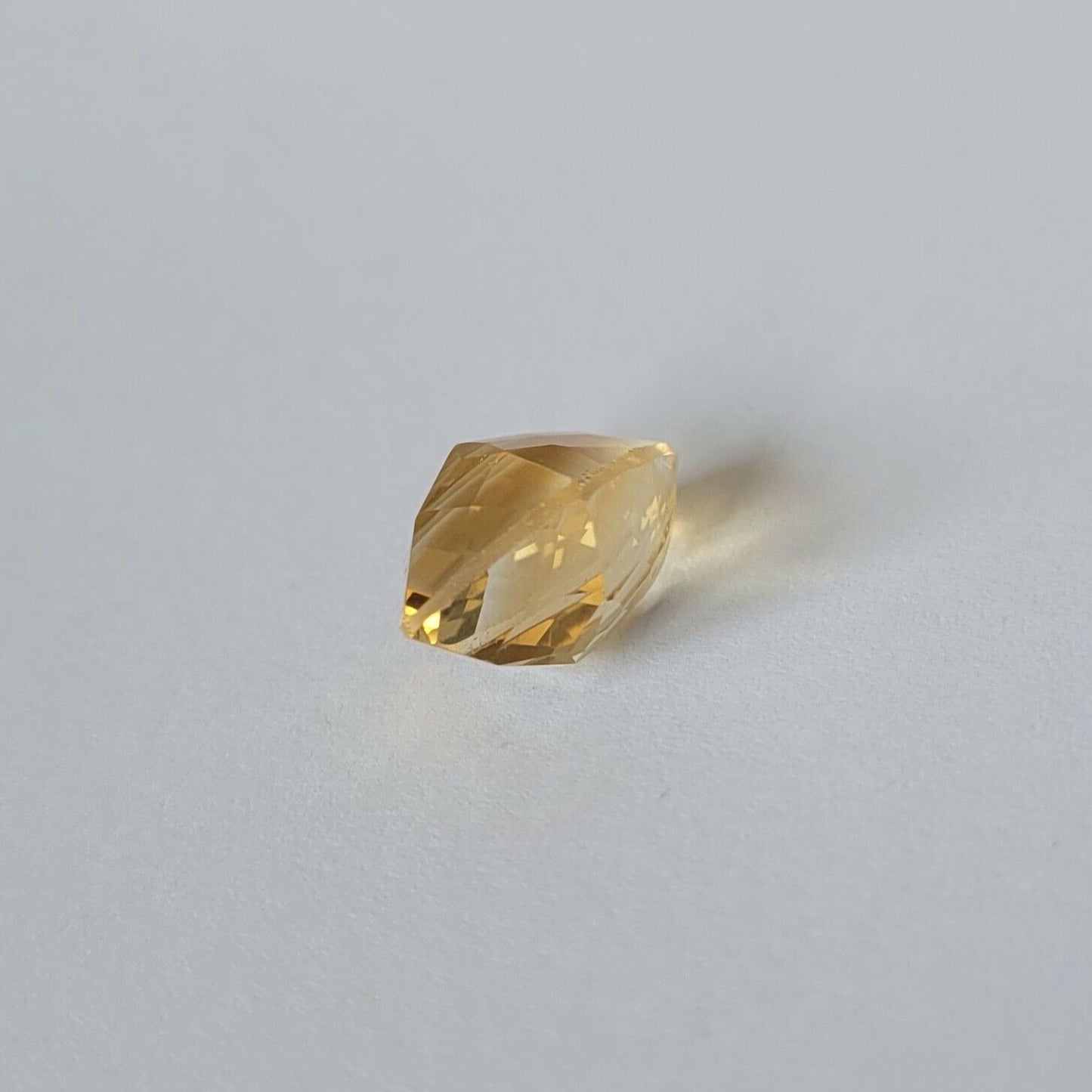 Citrine Yellow Elaborate Cut Faceted 17.7 x 11.9mm 8.70 Carat Rare Stone Top