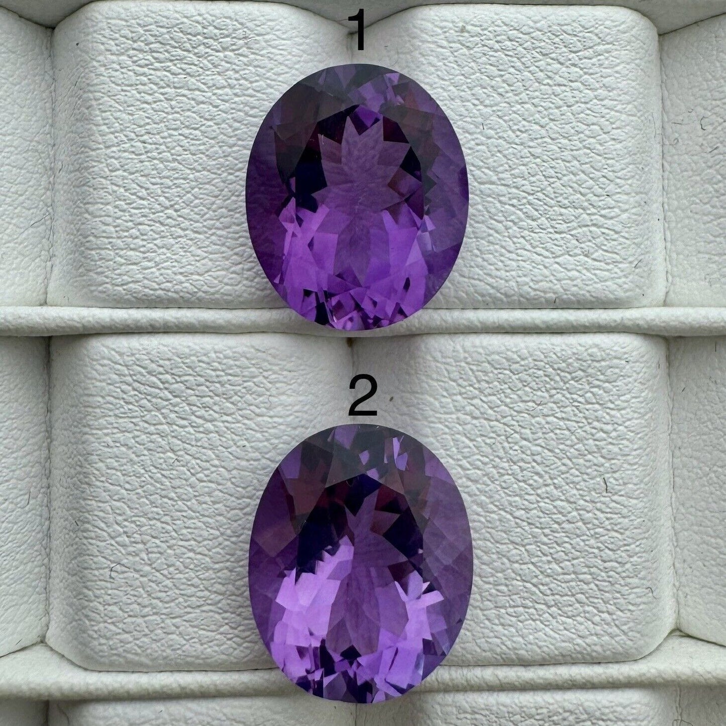Amethyst Dark Purple Cut Faceted Oval Very Beautiful 14,2 x 11,8mm A++