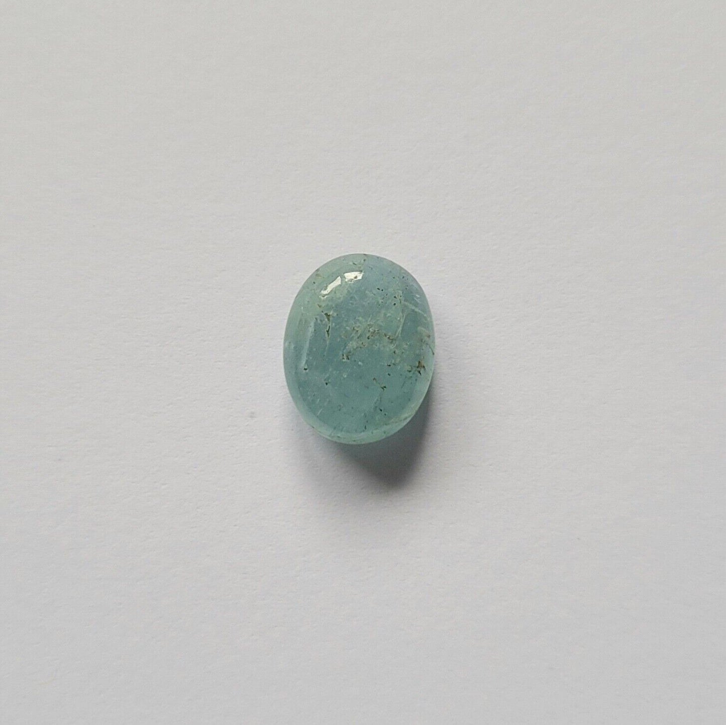 Aquamarine Natural Blue Oval Cut Cabochon Glossy