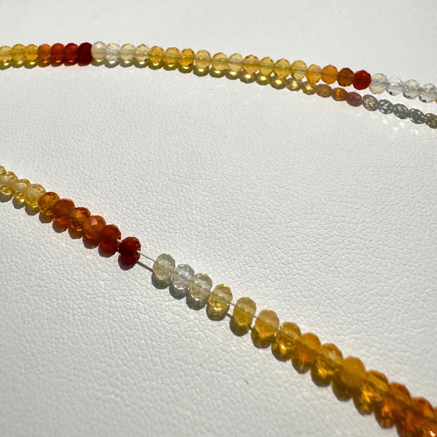 AAA+ Mexican Fire Opal Faceted Round 3mm Beads String Of 42 Cm