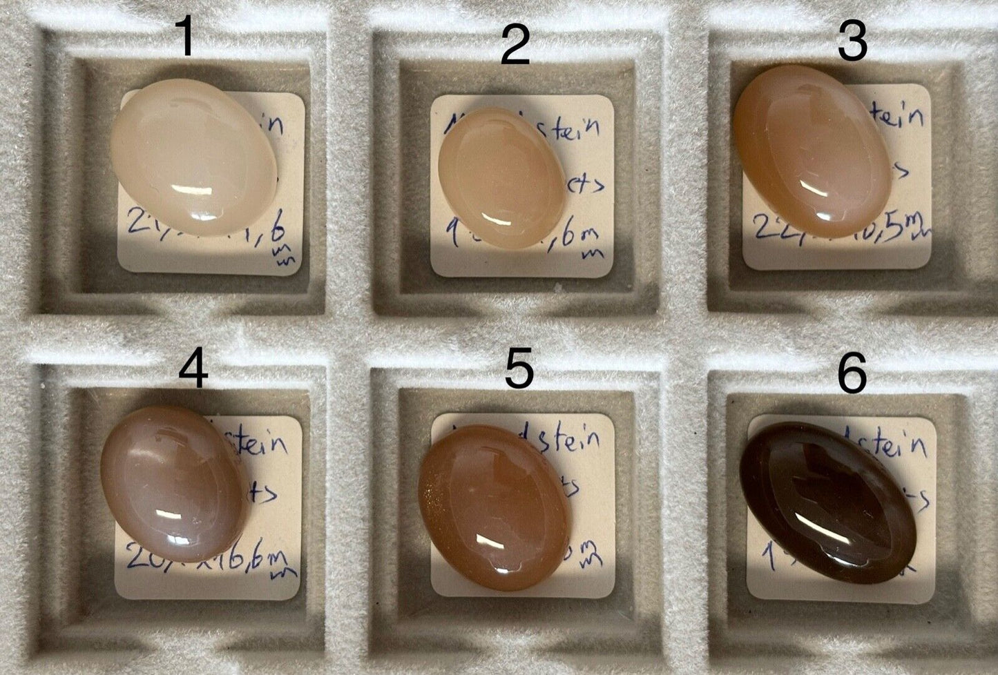1 Piece Moonstone Cabochon Multicolor Shiny Gemstones 18-23x 14-18mm Selection