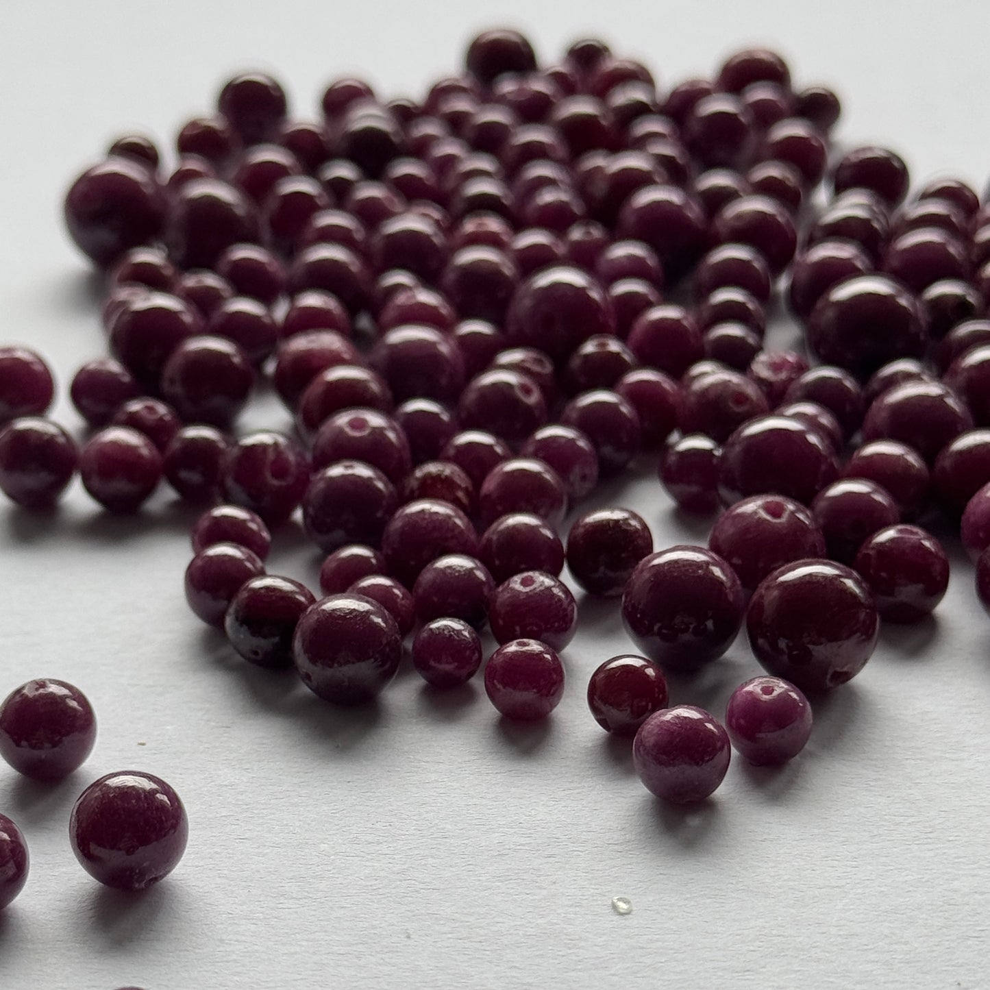 Ruby Balls Loose Beads with Hole 20 pieces per bag with inclusions Different Sizes