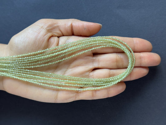 Peridot Faceted Round Beads 2mm 42cm Strand