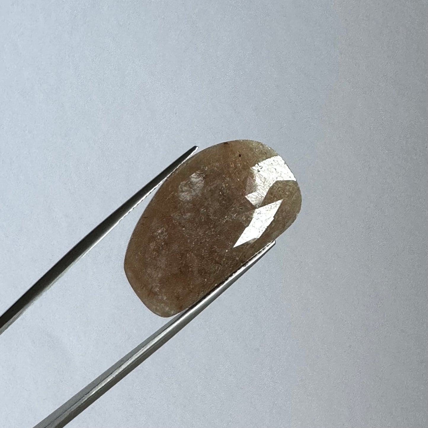 Brauner Saphir im Rosenschliff mit flachem Boden, Paar, sehr selten, 52,56 Karat