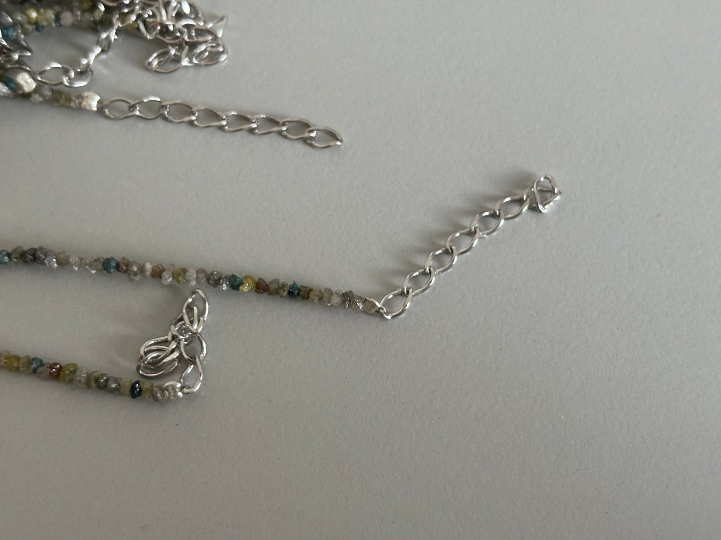 Multi Color ROUGH DIAMOND Necklace With Clasp