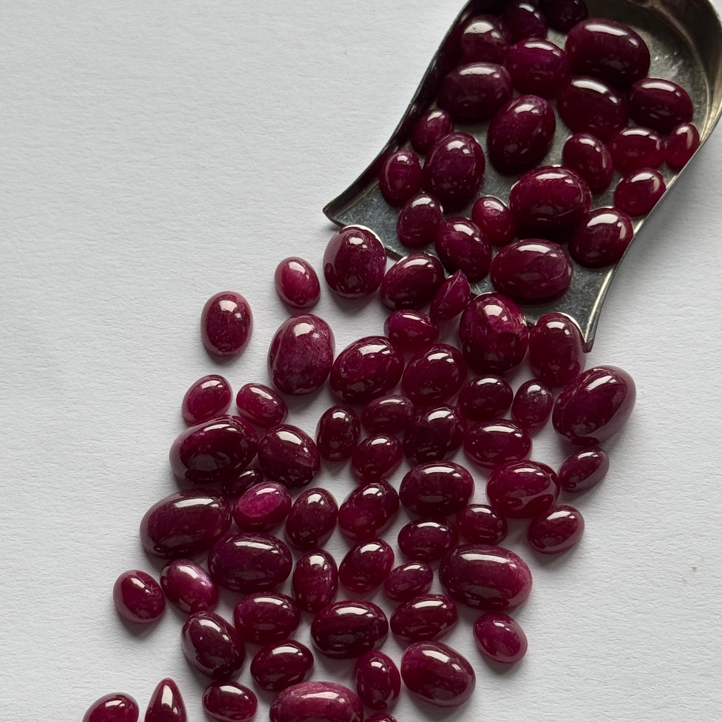 Ruby Cabochons Different Sizes Approx. 15 cts Per Bag