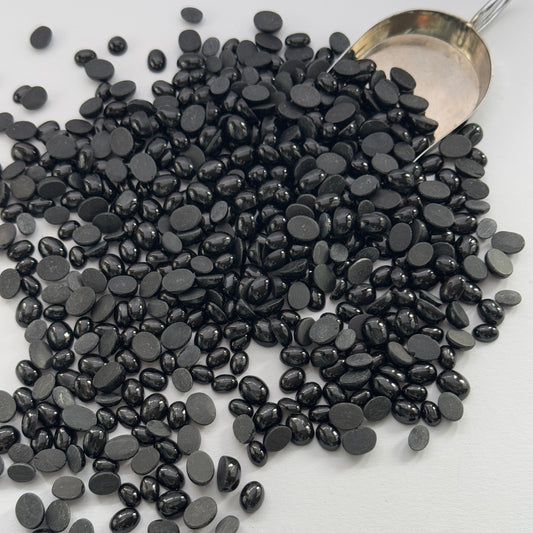 Black Sunstone Cabochons 20g per bag In different sizes 0.7 - 1,2mm -