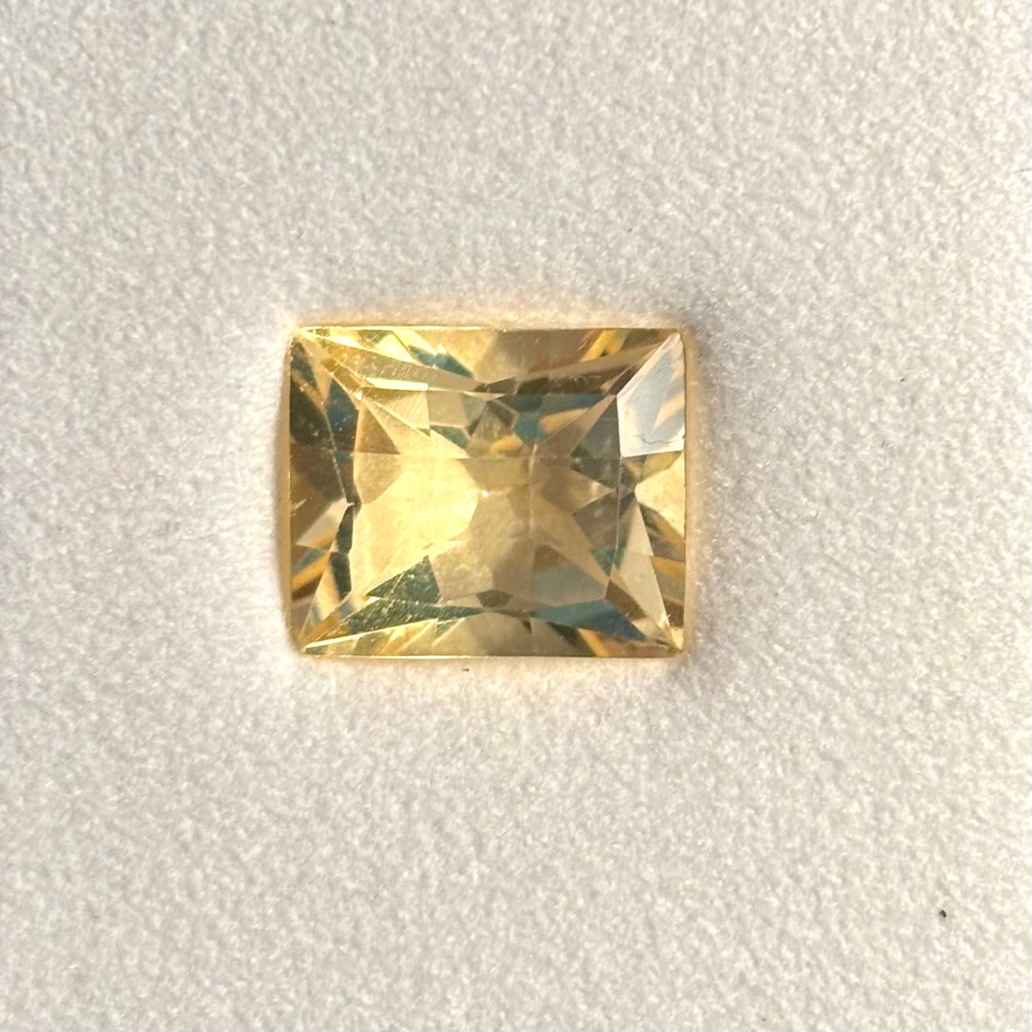 Citrine Lemon Yellow Cushion Cut Faceted 12x10mm 6.02 Carats AAA+ Quality