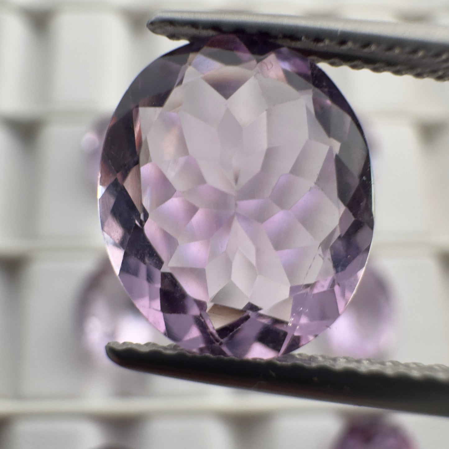 Amethyst Oval Faceted Gemstones With Purple Hue Approx. 12 x 10mm