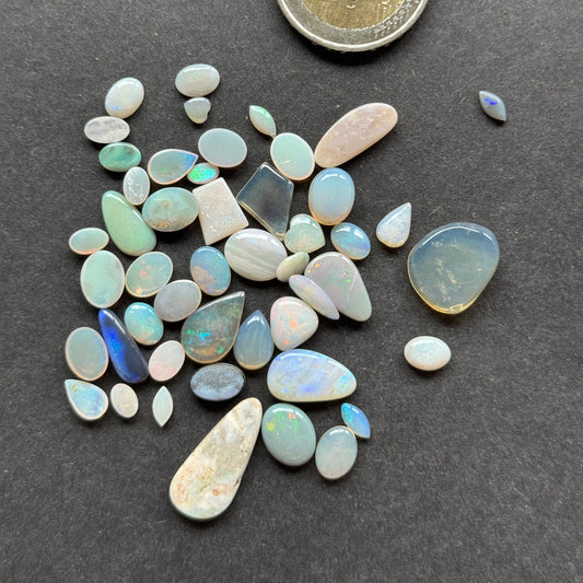Australian Opals Lightning Ridge Rainbow Surprise Pack Of 5 Pieces