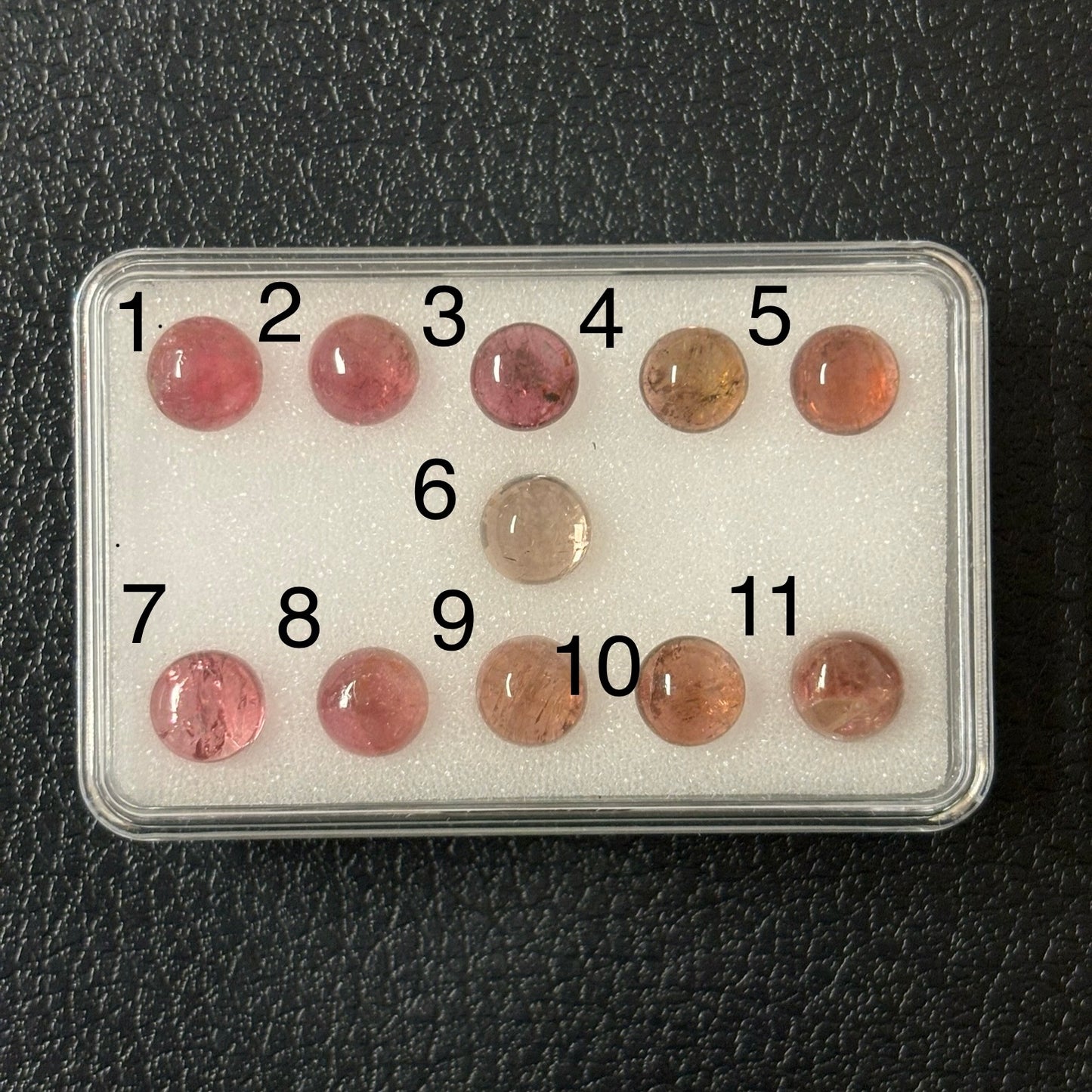 Tourmaline Round Cabochon With Inclusions Approx. 7 mm 1,69 Cts