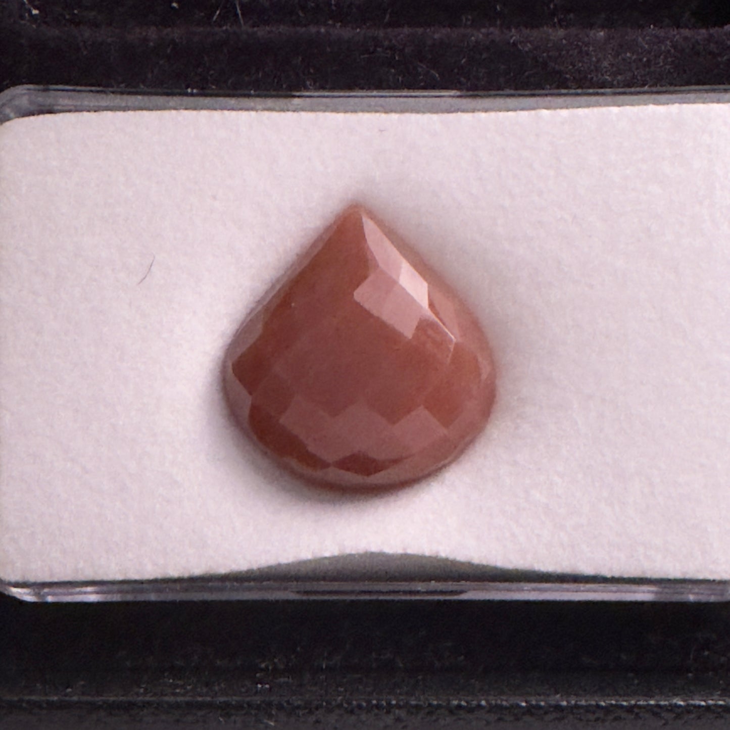Moonstone Pear Shaped Rose Cut Top Dirty Brown 19.5 x 18.8mm 23,22cts