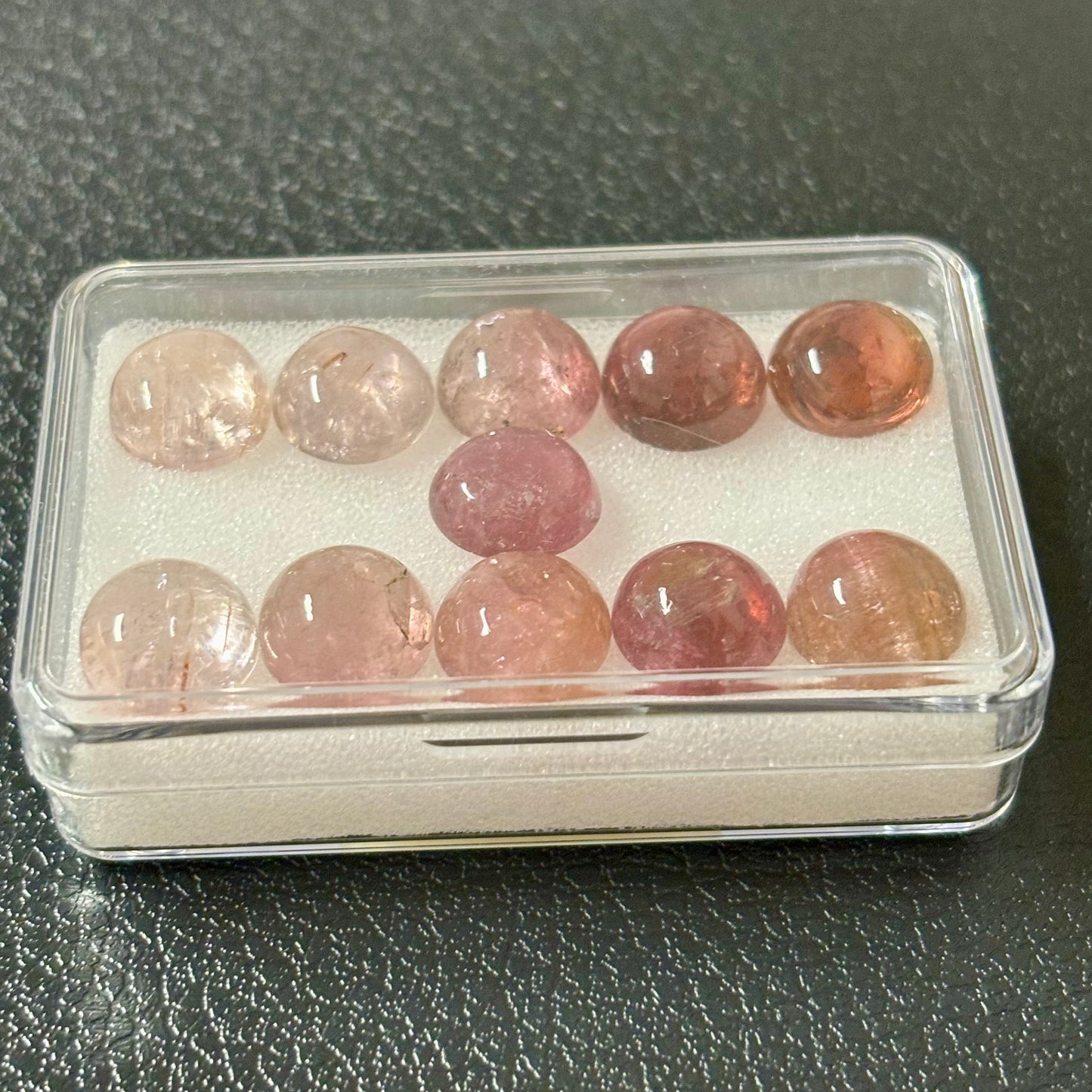 Tourmaline Round Cabochon With Inclusions Approx. 10-10.3 mm 4.5 Cts.