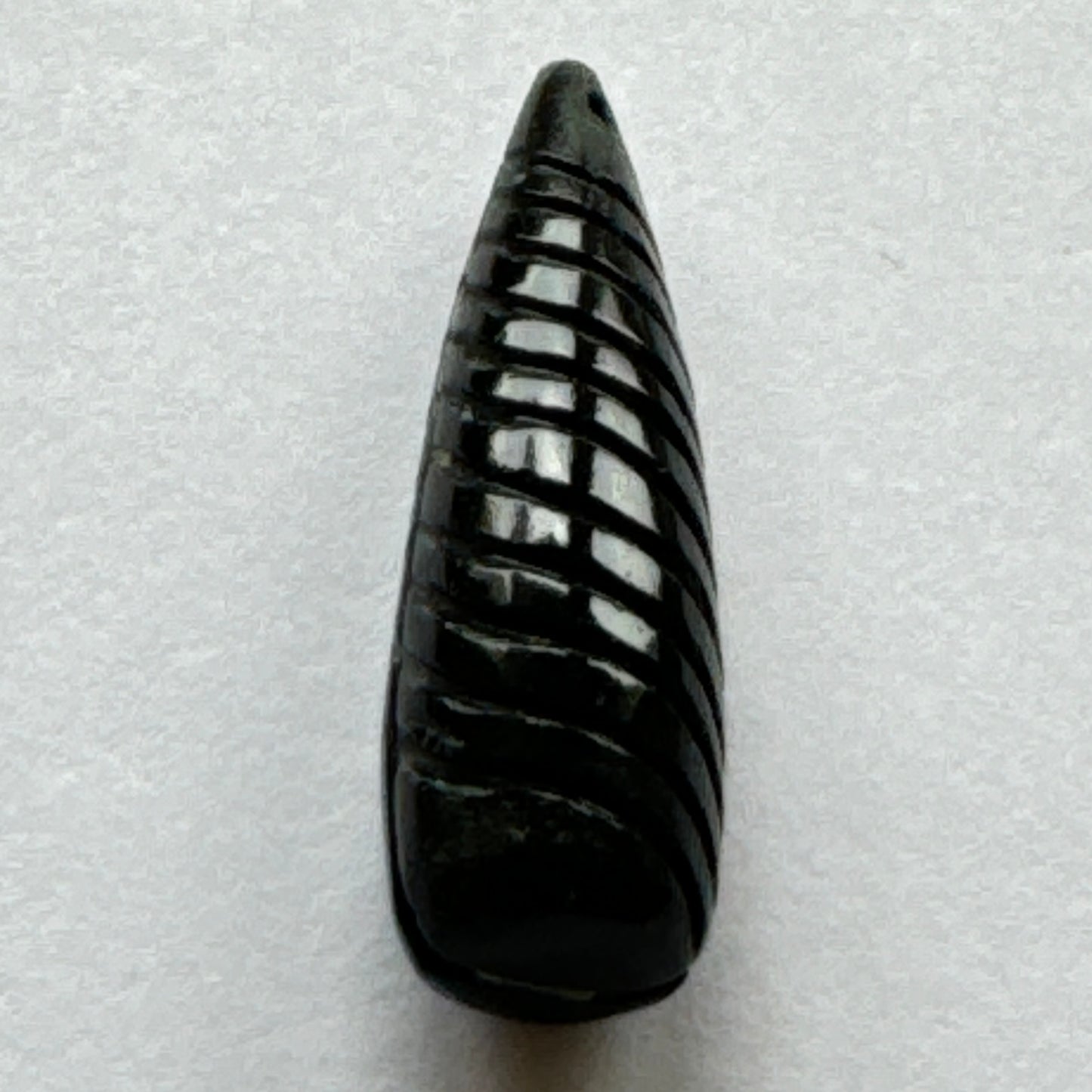 Black Onyx Drops With Engraved Lines A Very Rare Find 25mm