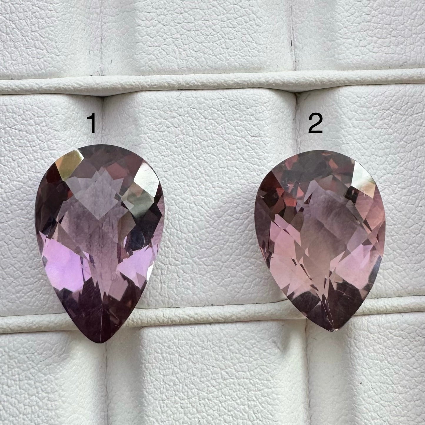 Amethyst Purple Cut Faceted Drop Very Nice 17,8x11,8mm 9,21cts