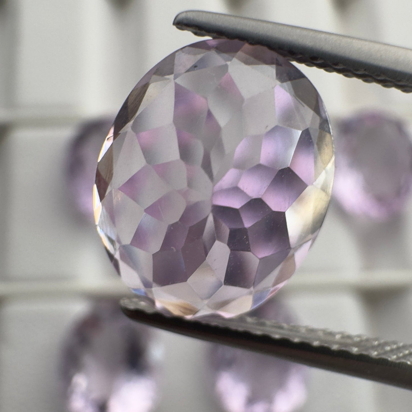Amethyst Oval Faceted Gemstones With Purple Hue Approx. 12 x 10mm