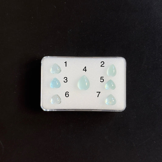 Heart Shaped Aquamarine Bright blue